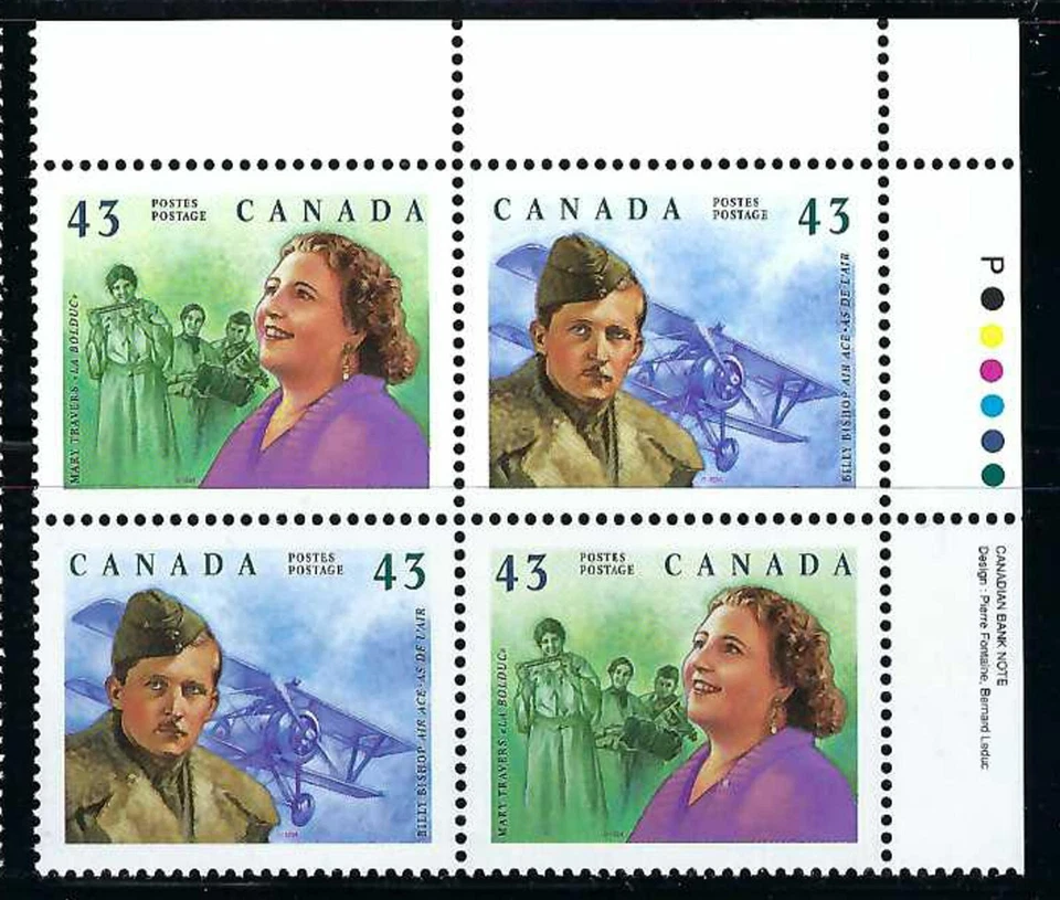 CANADÁ - SCOTT 1526a - VFNH - BLOQUE DE PLACAS UR - GRANDES CANADIENSES - 1994 Foto 1 de 1