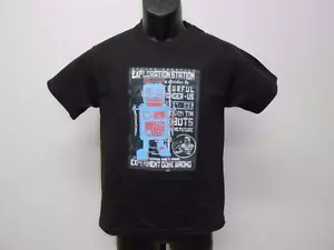 NEU-KLEINER-FEHLER BLAU ROBOTER Grafik T-Shirt JUGEND MEDIUM M GRÖSSE 10-12 67FW - Bild 1 von 1
