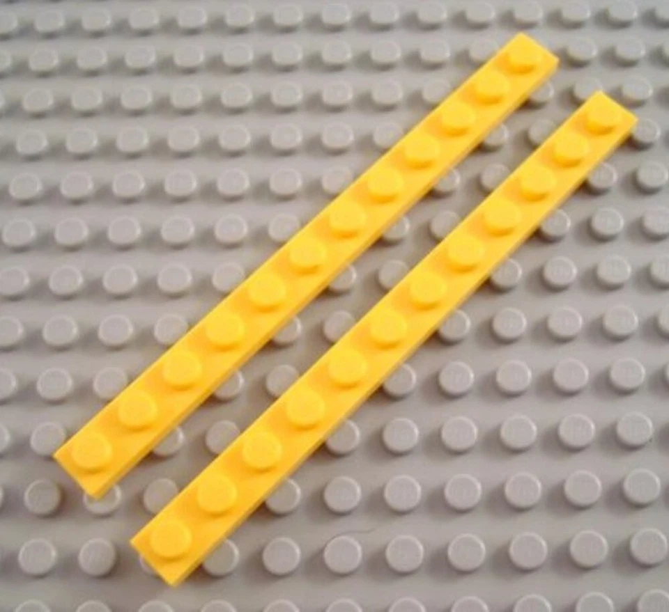 LEGO Lot of 2 Yellow 1x12 Plate Pieces - Image 1 of 1