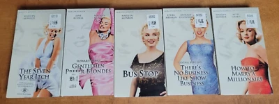 Marilyn Monroe 5 VHS Movie Lot Bus Stop Seven Year Itch 2001 Set NEW SEALED - Image 1 of 3