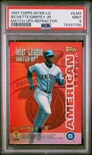 1997 TOPPS INTER-LEAGUE MATCH UPS KEN GRIFFEY JR DANTE BICHETTE REFRACTOR PSA 9