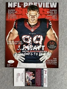 JJ WATT AUTOGRAPH 9/7/15 SPORTS ILLUSTRATED 8x10 COVER PHOTO JSA AI82196 - Picture 1 of 1