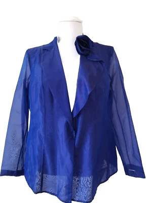 🌟MARINA RINALDI   SILK Blend JACKET    PLUS size 27-W18 US_56It_48De_ 52Fr_22Uk - Image 1 of 4
