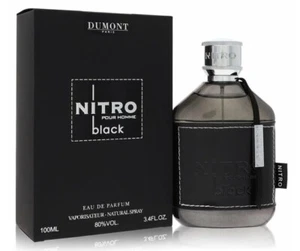 NITRO Black Pour Homme by Dumont Paris EDP Eau De Parfum 100 ML - New Super Rich - Picture 1 of 3