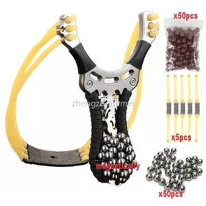 Outdoor Slingshot Powerful Adults Hunting Catapult Shooting Target Toy - Picture 1 of 18