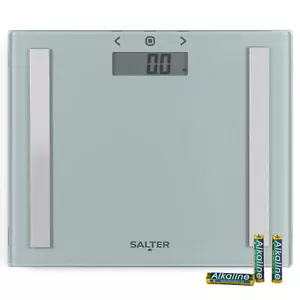 Salter Digital Scale Body Analyser Bathroom Weight BMI Body Fat & Water Compact - Picture 1 of 6