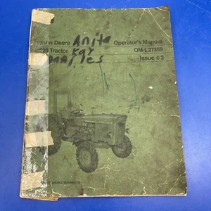 JOHN DEERE 820 TRACTOR OPERATOR MANUAL B122 In Rough Shape - Picture 1 of 12