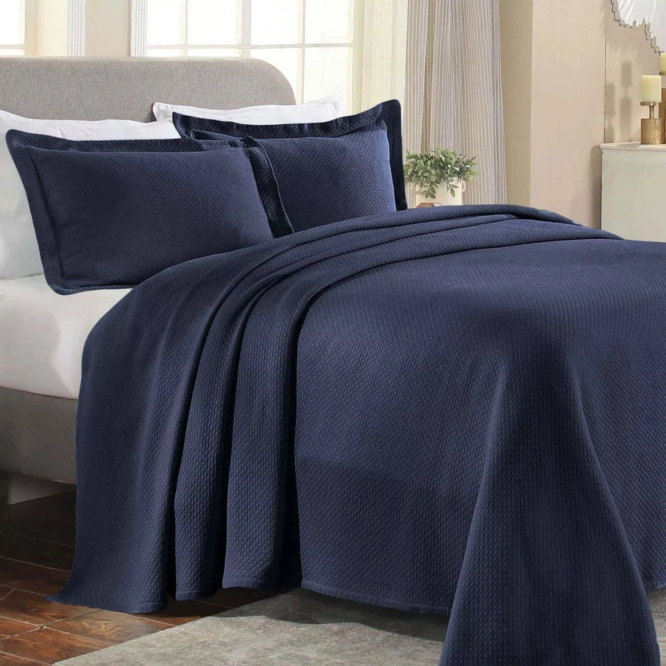 Solitaire Cotton Matelasse Decorative Bedspread and Pillow Sham Set - Image 1 of 1