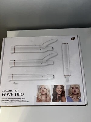T3 Switch Kit Wave Trio 77564 White Styling Iron With 3 Interchangeable Barrels - Image 1 of 4
