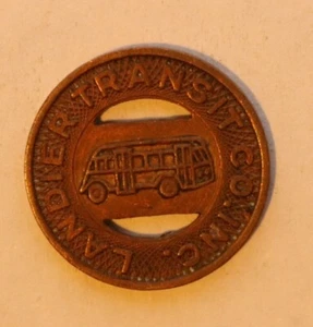 Landier Transit Co. Watts 1948, CA Bus Token - California California California - Imagen 1 de 2