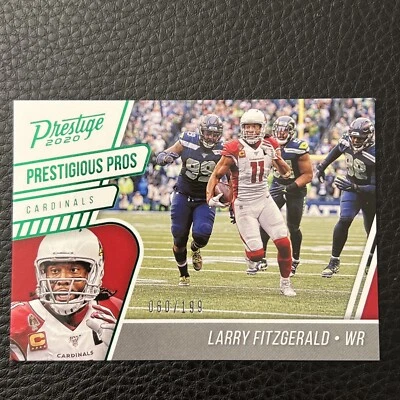 Larry Fitzgerald 2020 Panini Prestige PRESTIGIOUS PROS GREEN FOIL PARALLEL /199 - Image 1 of 4