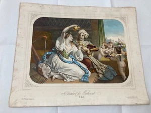 NICOLAS EUSTACHE MARIN:STAMPA XILOGRAFIA PARADIS DE MAOMET PRIMI 800.3 - Photo 1/9