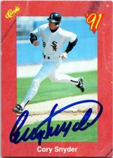Cory Snyder autographed Baseball Card (Chicago White Sox) 1991 Classic #T8