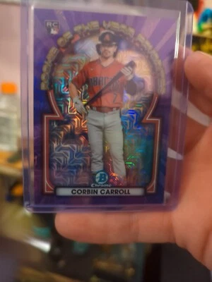 2023 Bowman Chrome Corbin Carroll ROY Favorites Purple Mojo /250 SGC 10 RC - Image 1 of 4