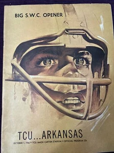 Vintage TCU v Arkansas Football Program-October 1, 1966 EX/NM Condition - Picture 1 of 7