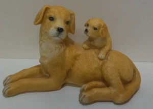 Homco/ Home Interior Yellow Lab  with Pup figurine 1471  - Picture 1 of 5