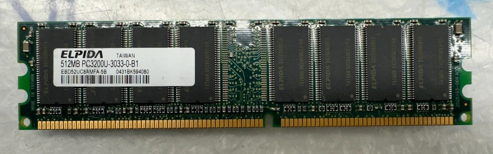 Elpida EBD52UC8AMFA-5B Ram Stick PC-3200U - Image 1 of 2