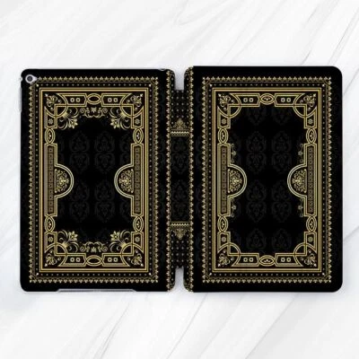 Retro Vintage Book Gold Black Case For iPad 10.2 Air 3 4 5 Pro 9.7 11 12.9 Mini - Image 1 of 4