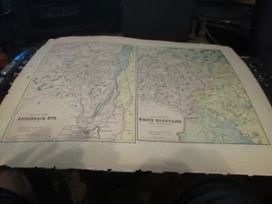 1891 ANTIQUE CRAM'S  ATLAS-MAP OF ADIRONDACK & WHITE MOUNTAINS, FREE SHIPPING - Picture 1 of 1