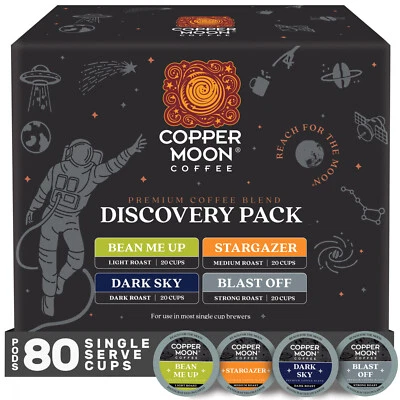 Copper Moon Coffee Discovery Variety Pack, 80 Count