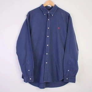 Ralph Lauren Men’s Blue Slim Fit Button Down Shirt XL Long Sleeve 100% Cotton - Picture 1 of 9