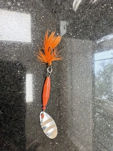 Vintage ABU Spinnaren Reflex Orange Fishing Lure Made in Sweden 791 4 Ounce - Picture 1 of 7