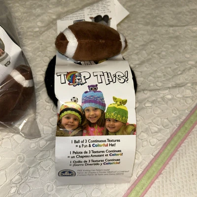 Whole bag -Yarn-Top This Yarn W/pattern For a Hat ,NFL,NCAA gold and black - Image 1 of 4