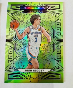 Josh Giddey 2022-23 Panini Obsidian Green Flood Etch Parallel /25 - Picture 1 of 2