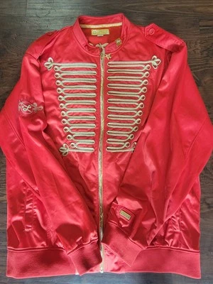 LRG Lifted Research Group Mens Jacket Size Large Imperial March Red Gold Vintage - Image 1 of 4