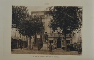 Antiker Kunstdruck Arles Frankreich Statue Friedrich Mistral 20er Jahre Foto Original - Bild 1 von 7
