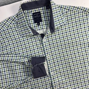 Society of Threads Dress Shirt Mens Size Large No Iron 4 Way Stretch Button Up - Imagen 1 de 9
