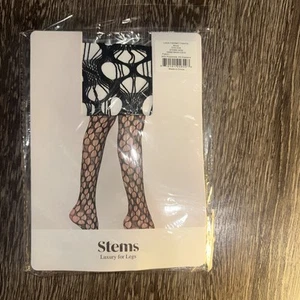 Stems Lace Black Fishnet Tights Women's Os Nordstrom - Picture 1 of 2