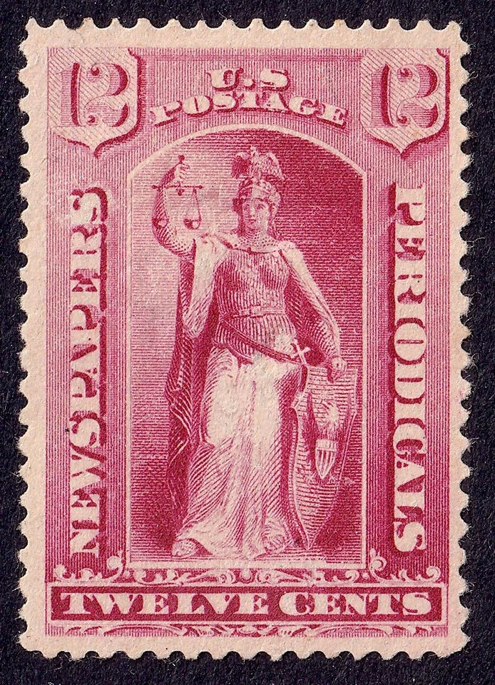 US Scott PR63, 1879 Newspapers Periodicals 'Justice', 12c red, H MINT - Image 1 of 1