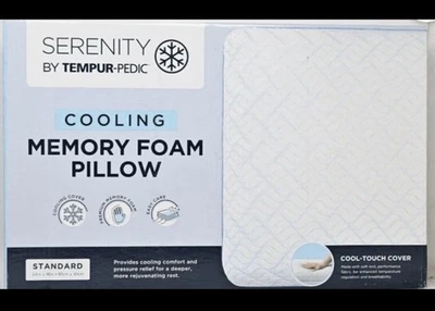 SERENITY BY TEMPUR-PEDIC COOLING MEMORY FOAM PILLOW Standard 24" x 16" NEW - Image 1 of 4
