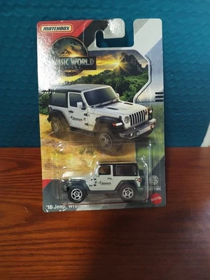 2025 Matchbox Jurassic World Rebirth '18 Jeep® Wrangler WHITE | BIOSYN | 🆕 - Image 1 of 4