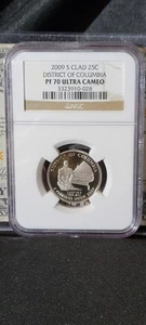 2009 S NGC PF 70 Ultra Cameo District of Columbia Clad Quarter - Picture 1 of 2