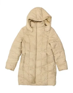 FILA Womens Hooded Padded Coat UK 14 Large Beige Polyester CG25 - Picture 1 of 4