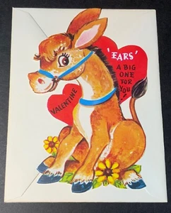 VTG Fuld Valentine UNUSED Donkey “EARS” A Big One For You! Sold As Is *PAPER* - Picture 1 of 4