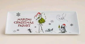 NEW Disney NIGHTMARE BEFORE CHRISTMAS Ceramic Serving Platter / Plate - Foto 1 di 2