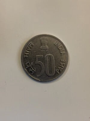 1999 India 50 rupees coin star mint - Image 1 of 2