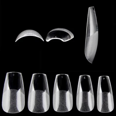120 Ballerina Press-On Tips Matt Fullcover Clear Nail Verlängerung Easy Long Tip - Bild 1 von 4