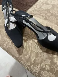 Satin Heels Gr. 9M Strass dunkelblau formell. Top einmal getragen - Bild 1 von 7