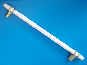 Amerock BP36664MWBBZ, Carrione 10-1/16"-Mittelschrankzug/Griff weiß/gold - Bild 1 von 8