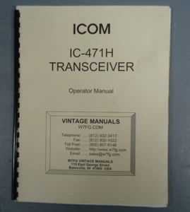 Icom IC-471H Instruction Manual & Schematics - Picture 1 of 2