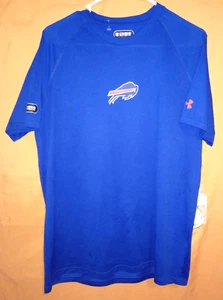 Shirt, Buffalo Bills, combine authentic, blue, men's: MD/M by Heatgear, preowned - Picture 1 of 8