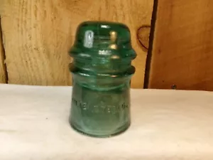 Antique AM Tel & Tel Co Aqua Glass Threaded Insulator - Picture 1 of 4