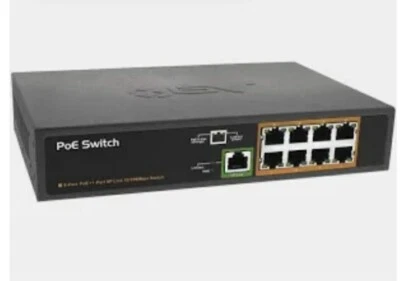BV-Tech POE-SW801 8 PoE+ Ports With 1 Ethernet Uplink 120W Black New In Box - Image 1 of 2