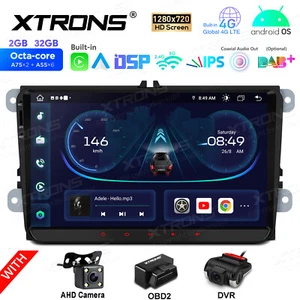9" Android 14 8-Core Car GPS Stereo Radio 4G WIFI DSP For Volkswagen Jetta Golf  - Picture 1 of 20