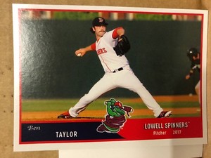 2017 Lowell Spinners Ben Taylor RC Rookie Boston Red Sox Cleveland Indians