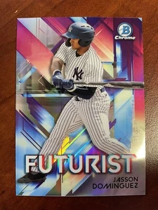 2021 Bowman Jasson Dominguez #FUT-JD Futurist Chrome Refractor Insert NY Yankees - Picture 1 of 2